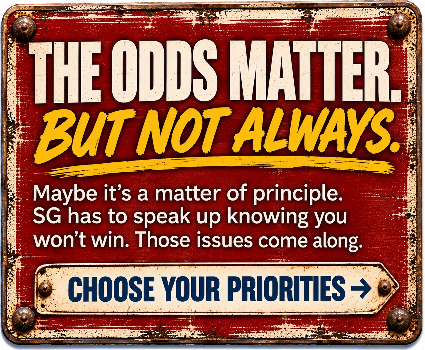 The Odds Matter. But Not Always.